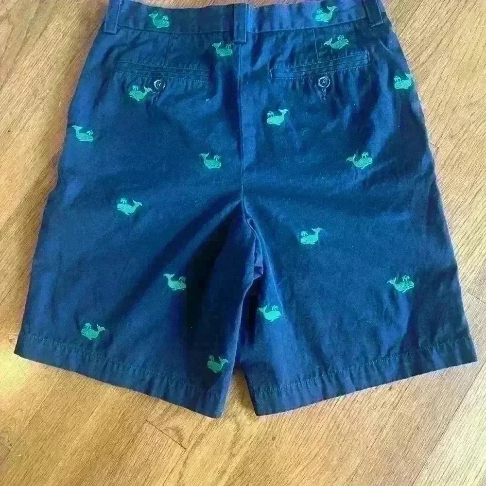 Brooks Brothers boys shorts size 18. Excellent condition blue and green w/whales - Picture 4 of 5